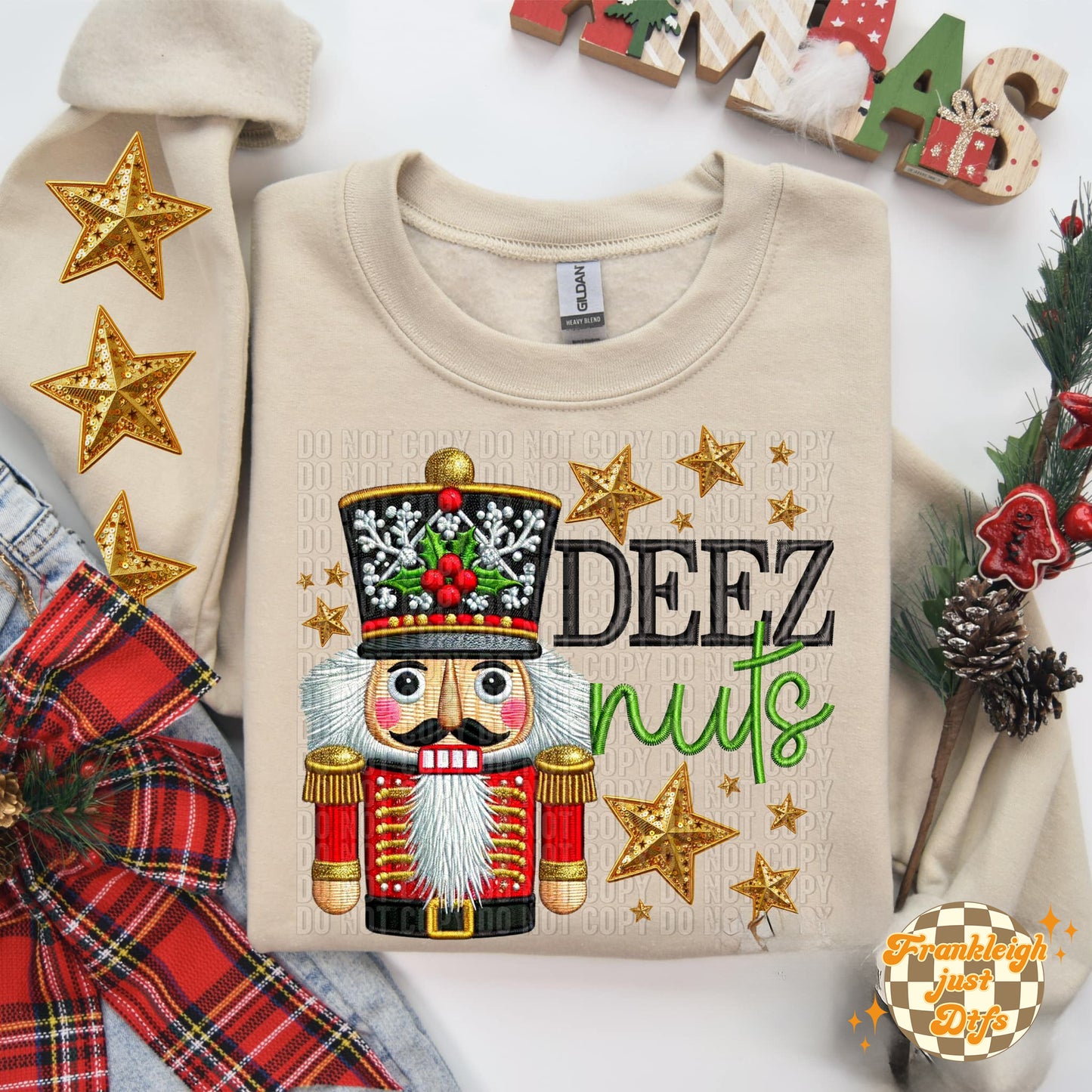 Deez Nuts (Faux Glitter/Faux Embroidery)