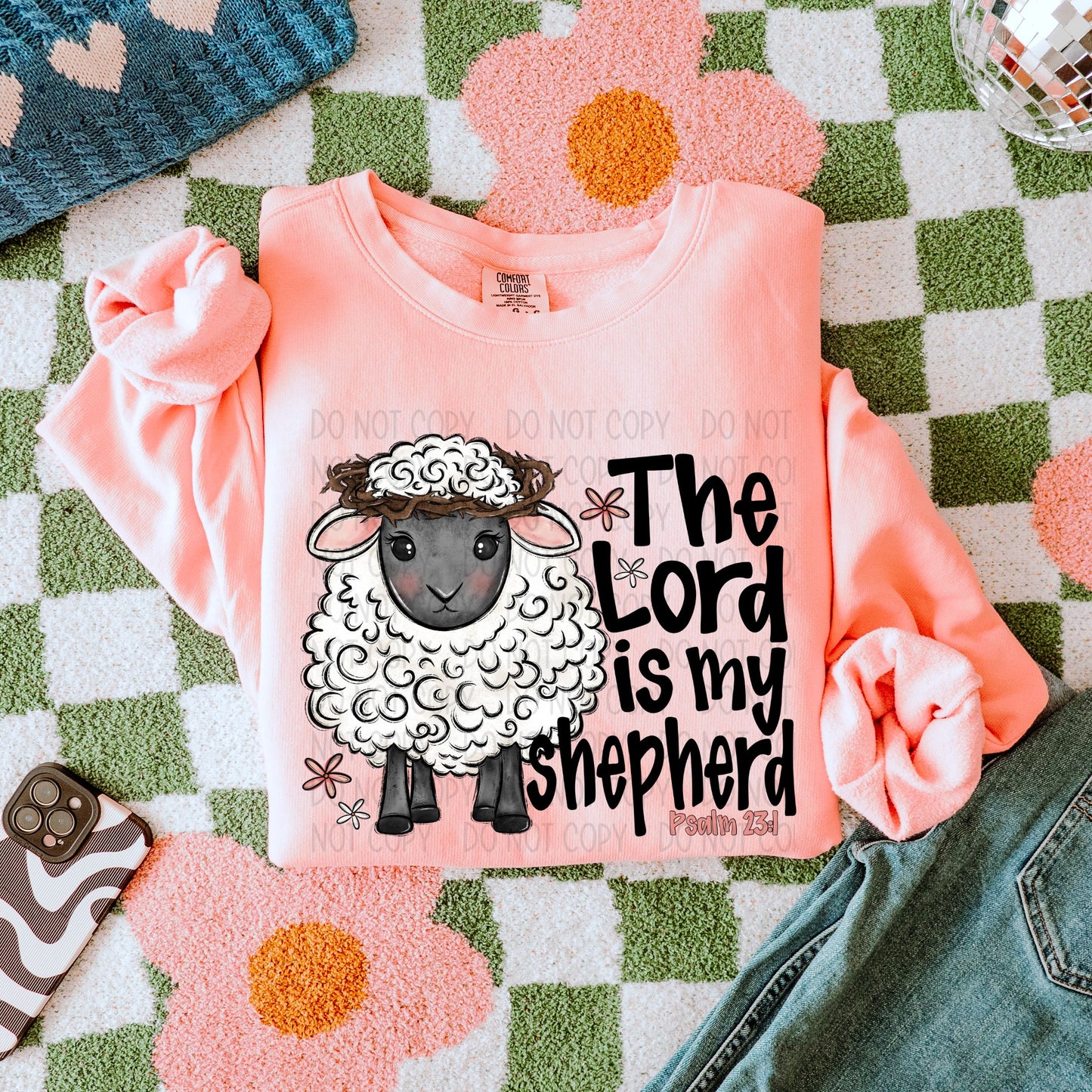 The Lord is my Shepard (whimsical sheep)