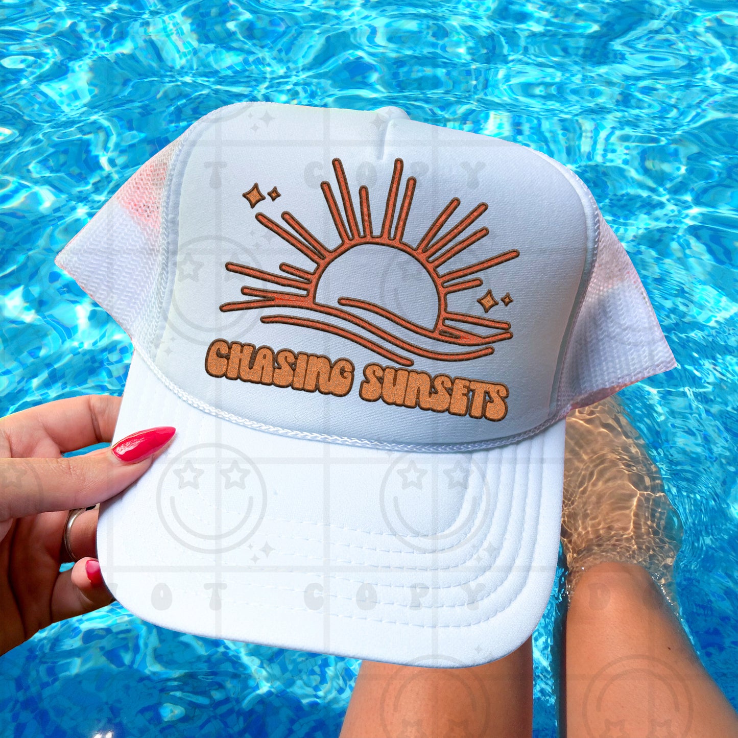 Chasing Sunsets (Faux Embroidery/Stitch)