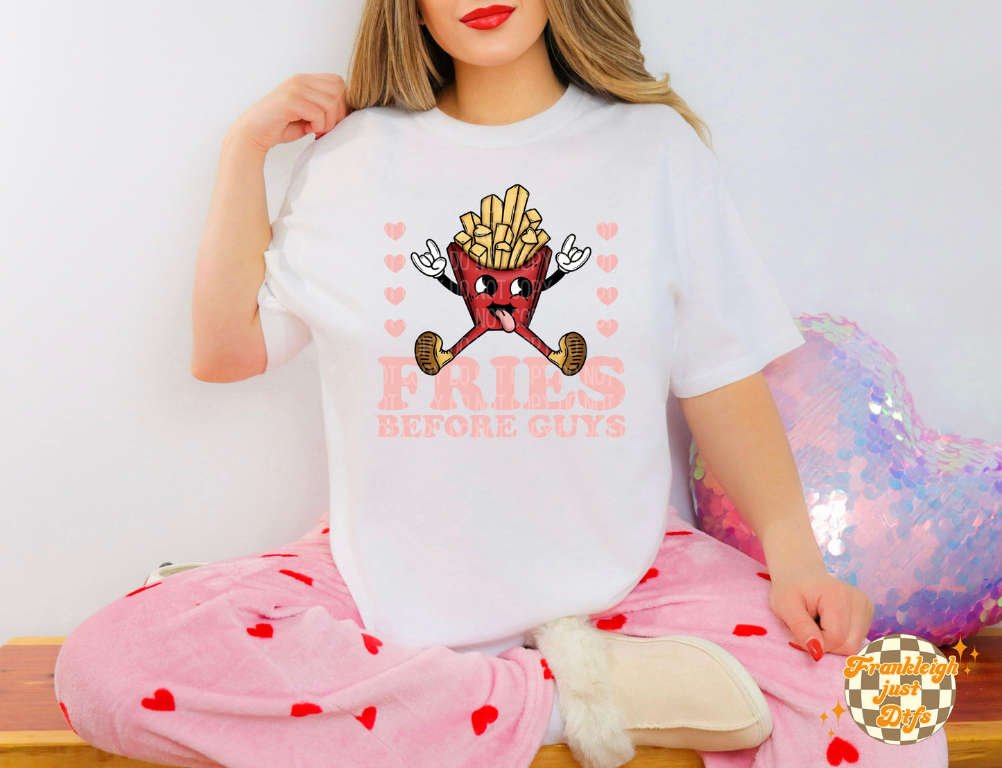 Fries before guys (black or pink wording)