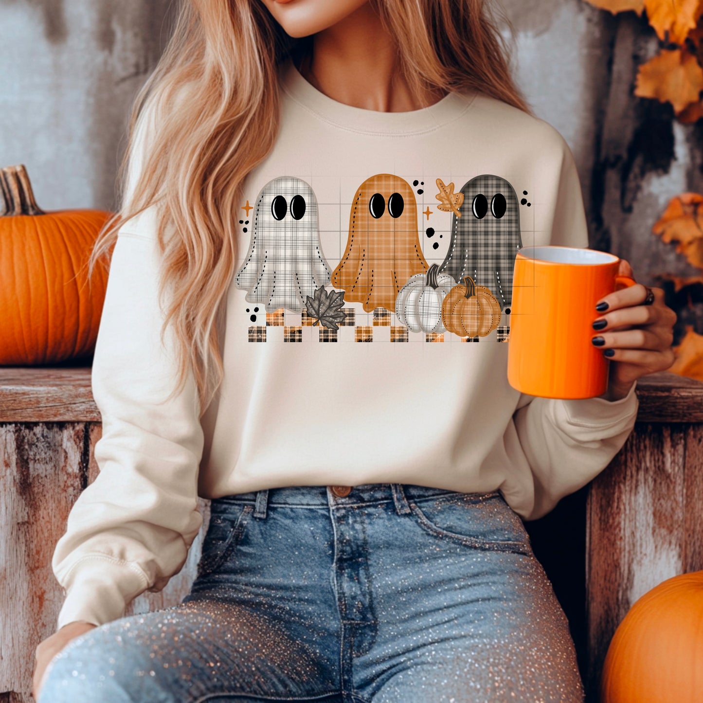 Plaid Ghosts (Various Options) no sleeves