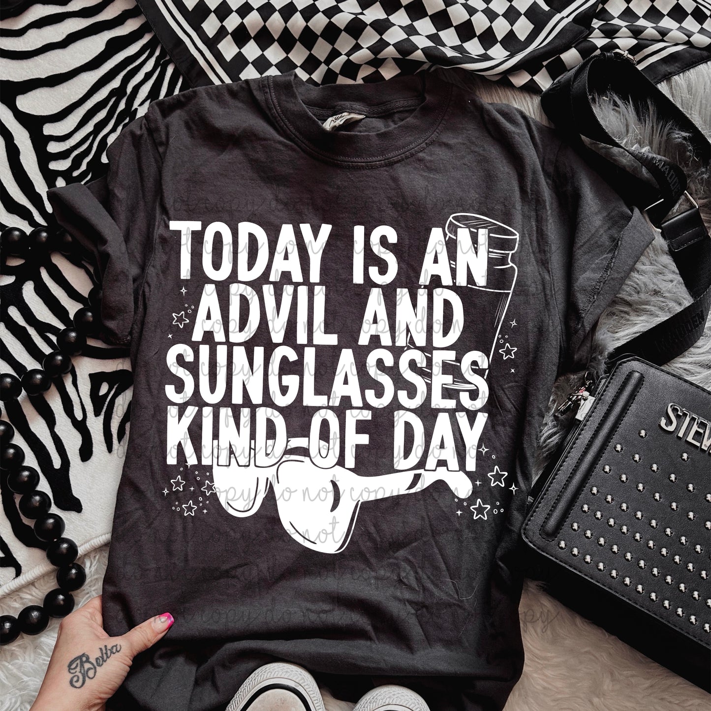 Today is an Advil and sunglasses kind of day (Black or White)