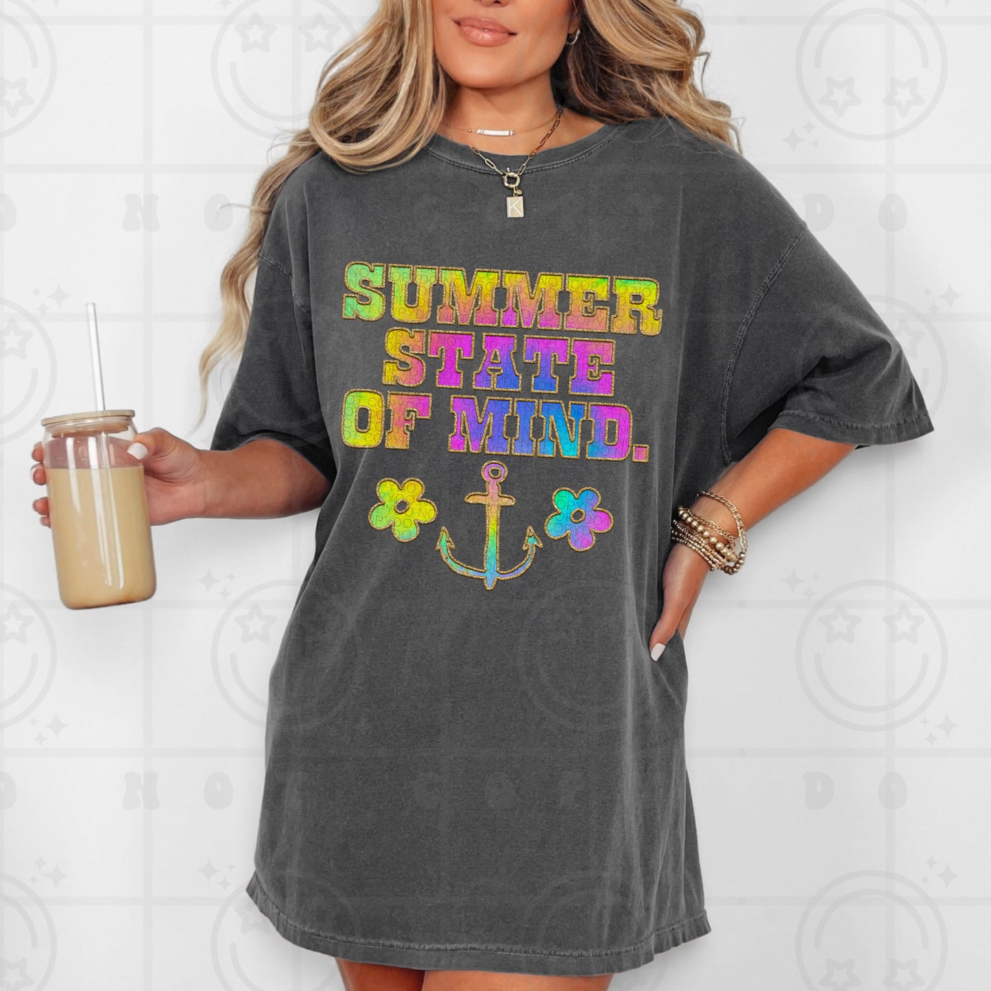 Summer State Of Mind (Faux Embroidery/Stitch)