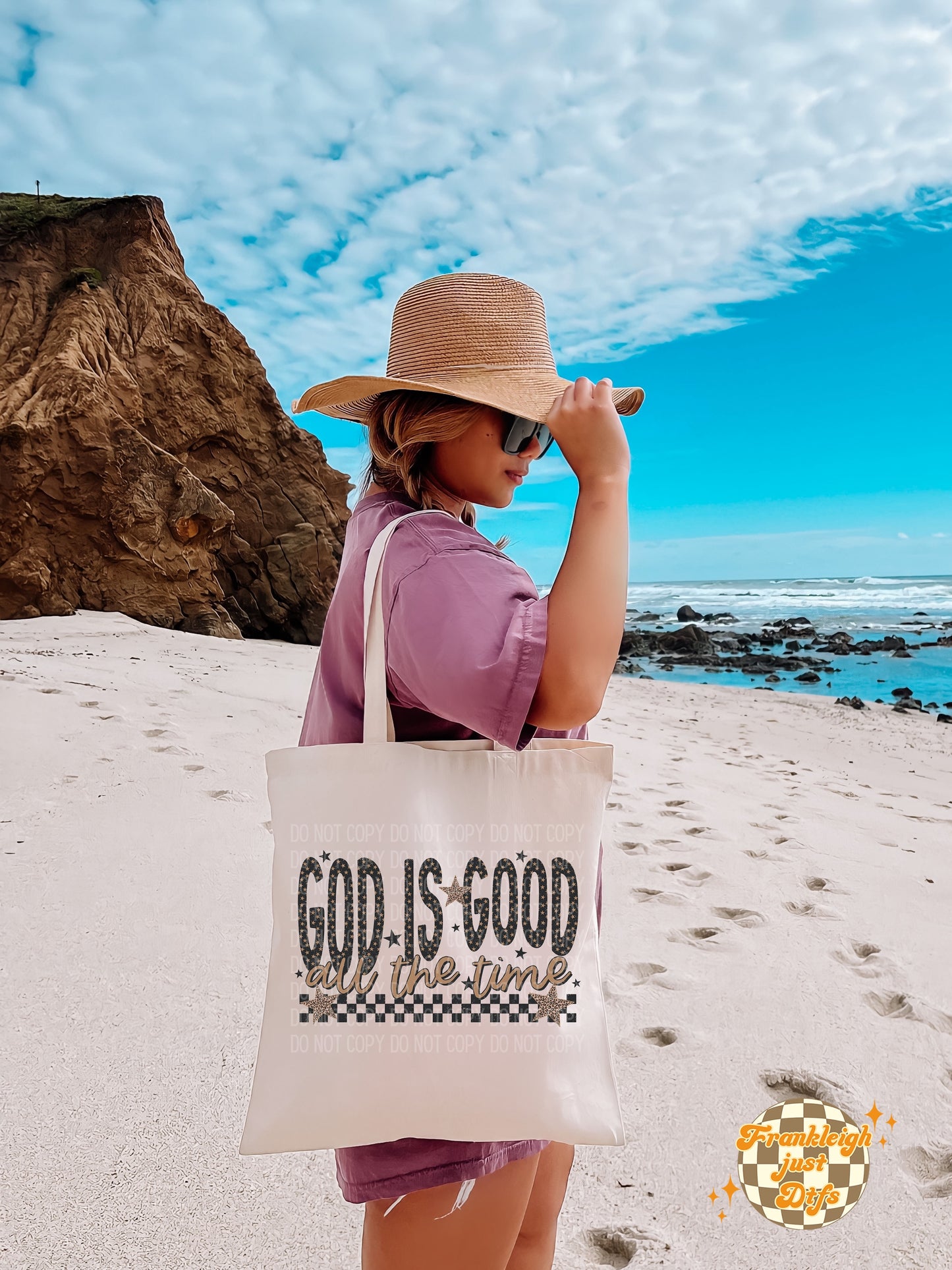 God is Good all the time (Black and Gold Stars)