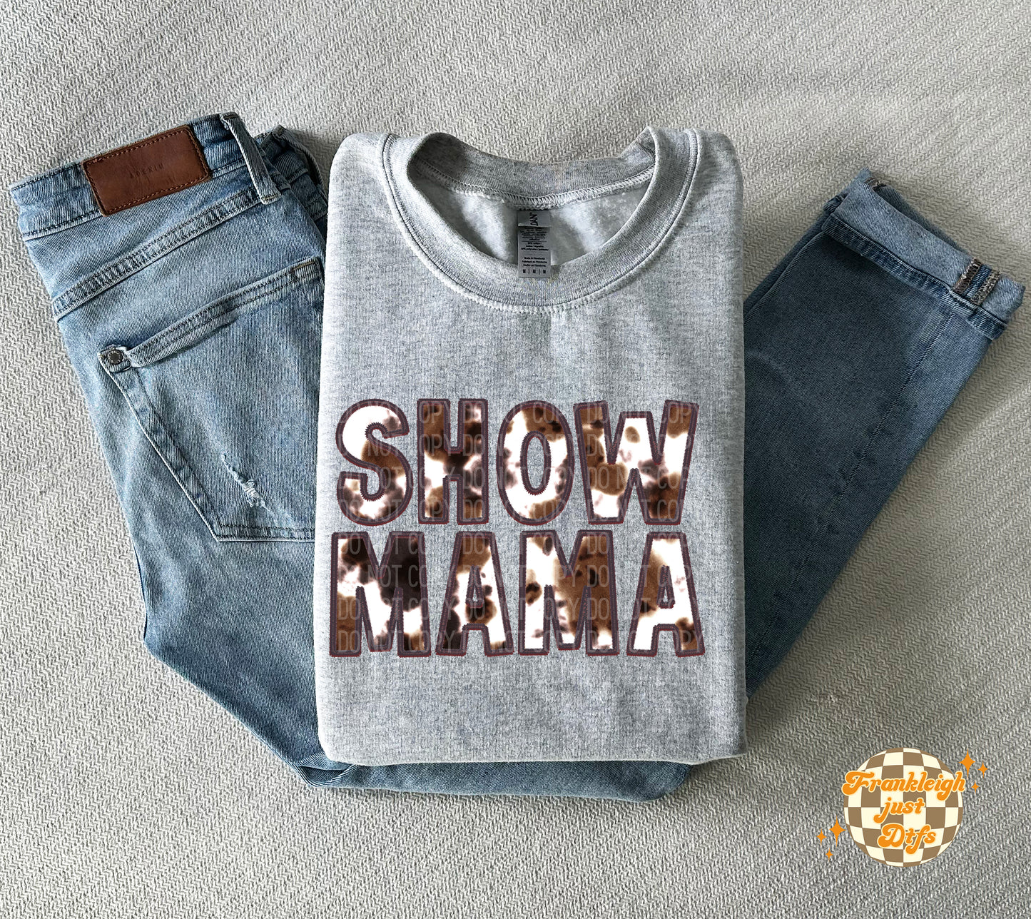 show mama faux embroidery