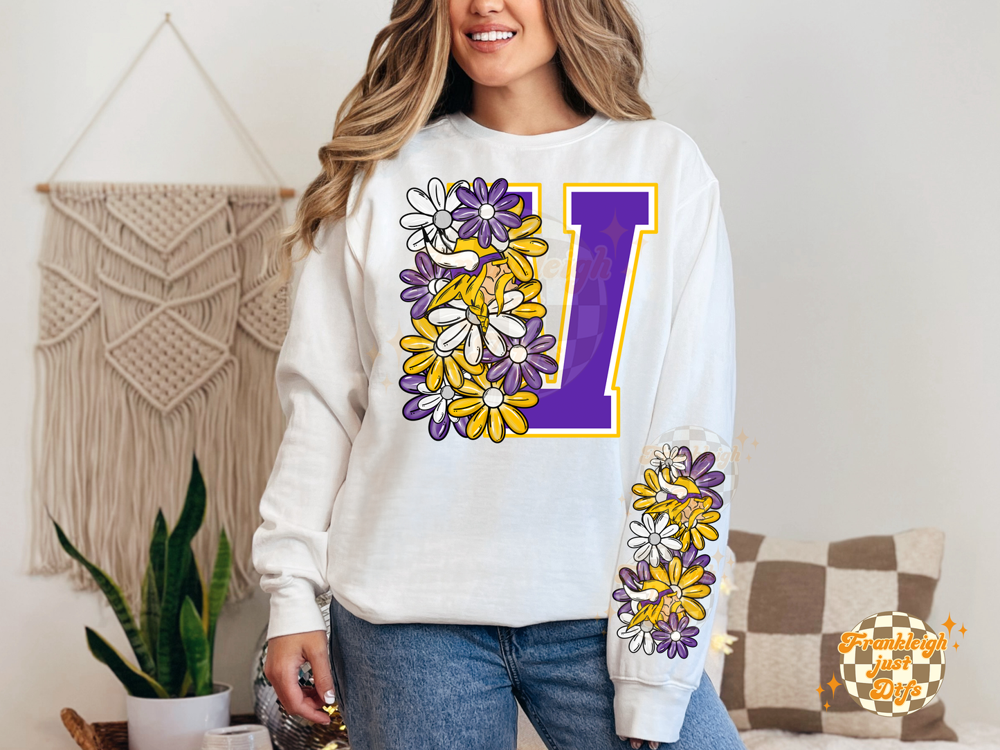 Floral Varsity Football Pro with Matching Sleeve