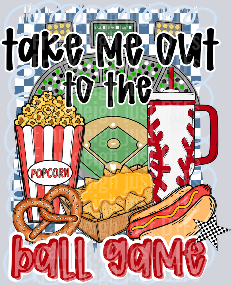 Take me out to the ball game squiggle frame