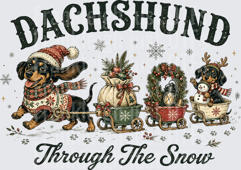Dachshund through the snow