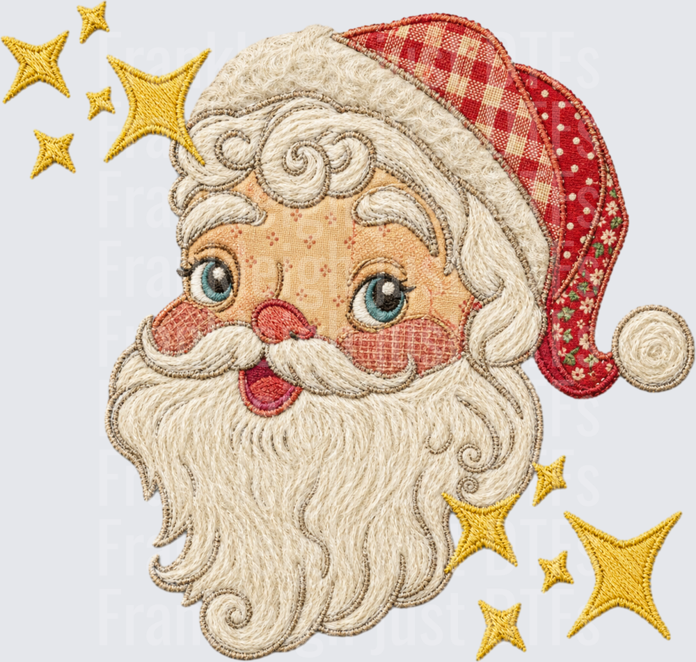 Vintage Santa patchwork light
