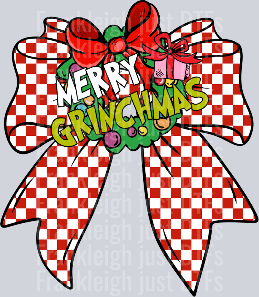 Merry GRIN>CHMAS bow