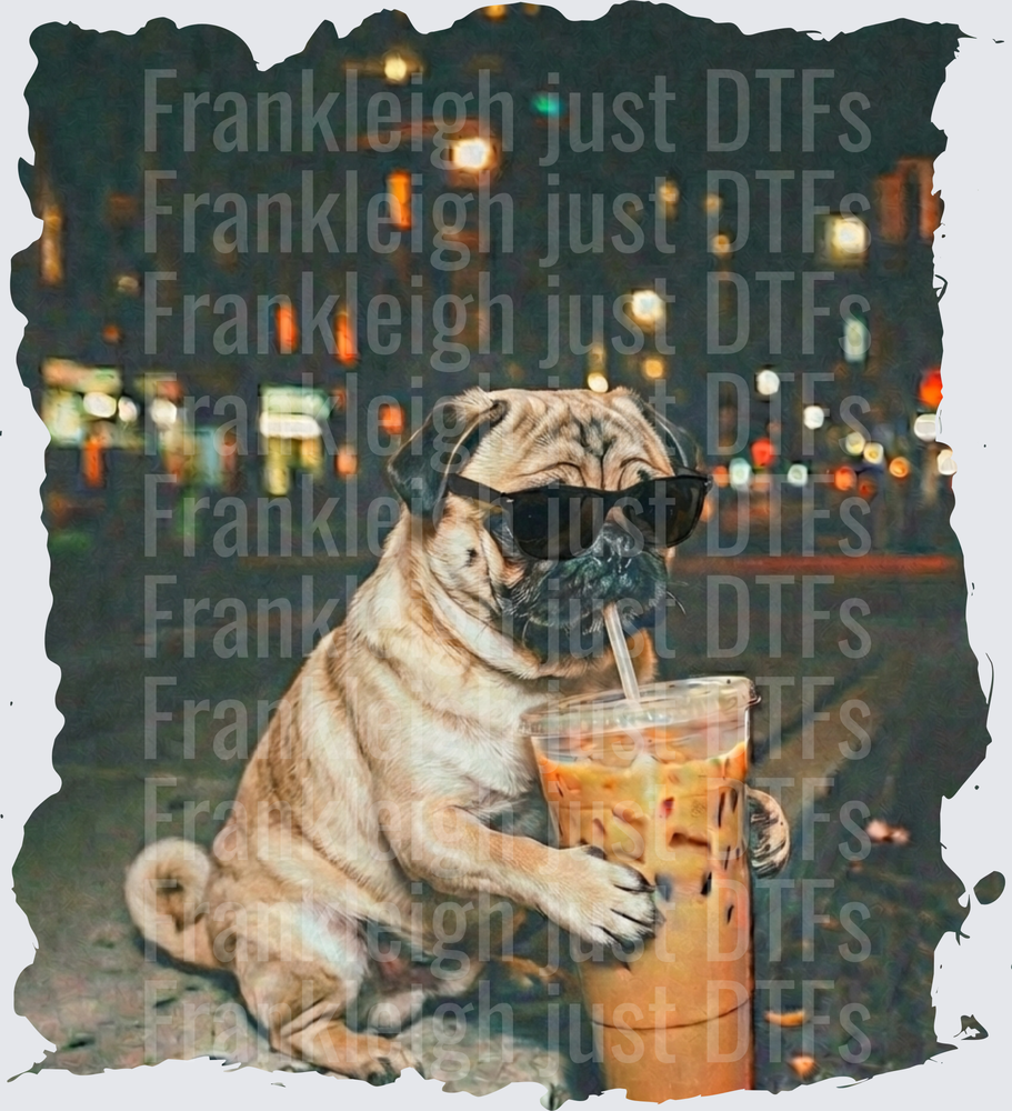 pug iced coffee