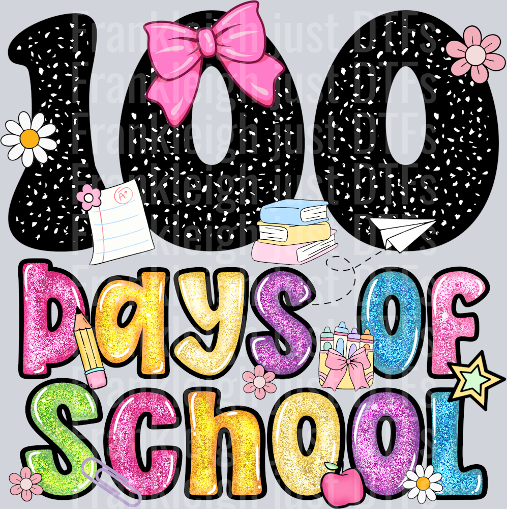 100 days of school glitter