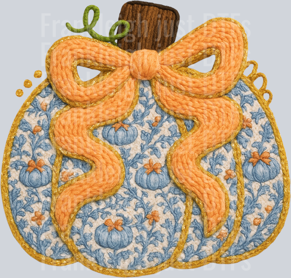 Faux yarn pumpkin
