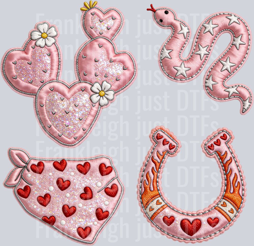 Western Wday collage faux emb