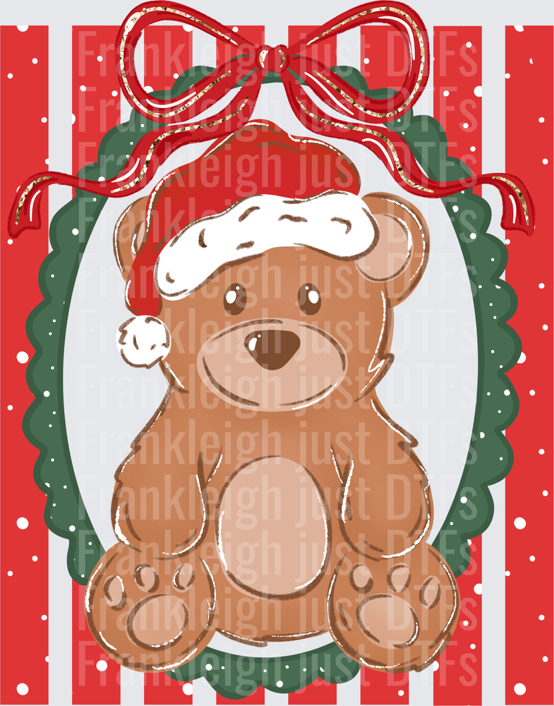 Bear frame red dot stripes