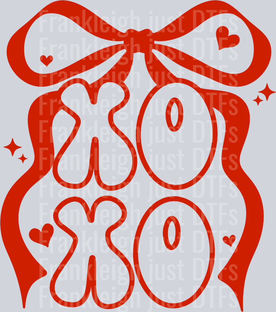 Xoxo single color bow red