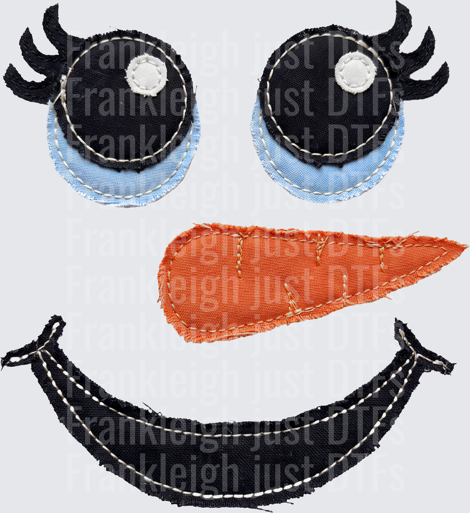 snowman face stitched
