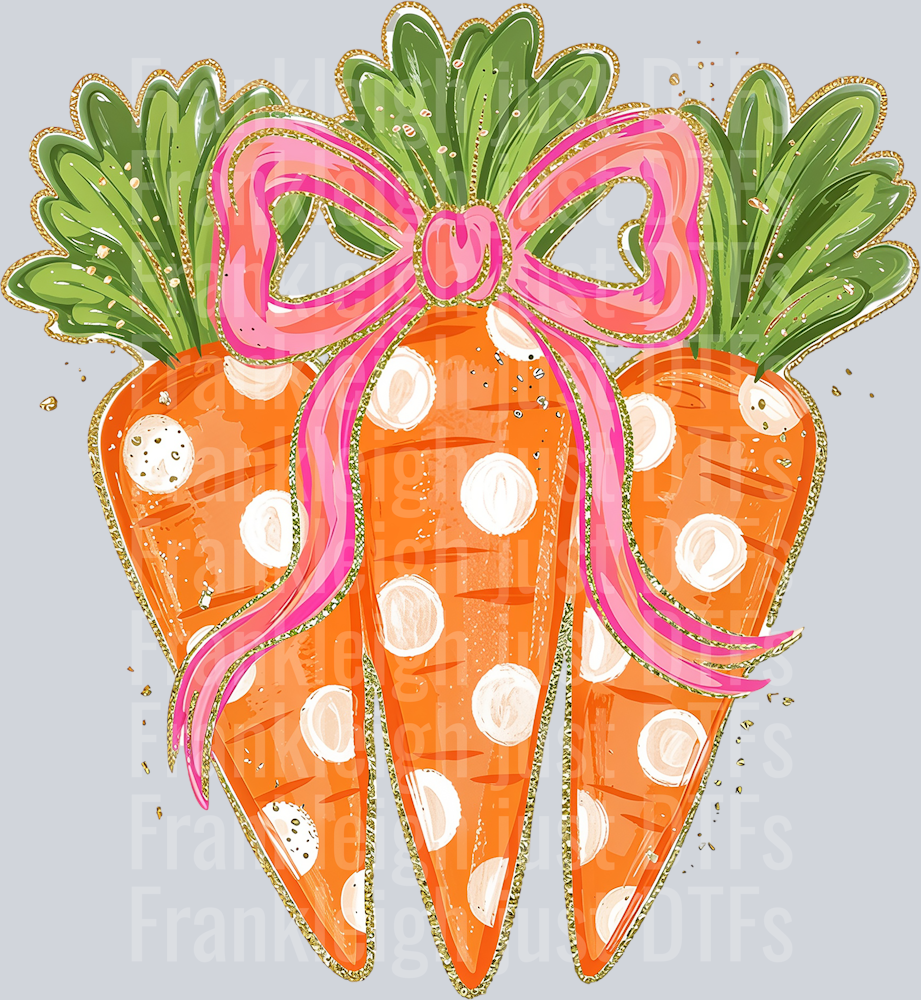 Coquette Easter gold glitter