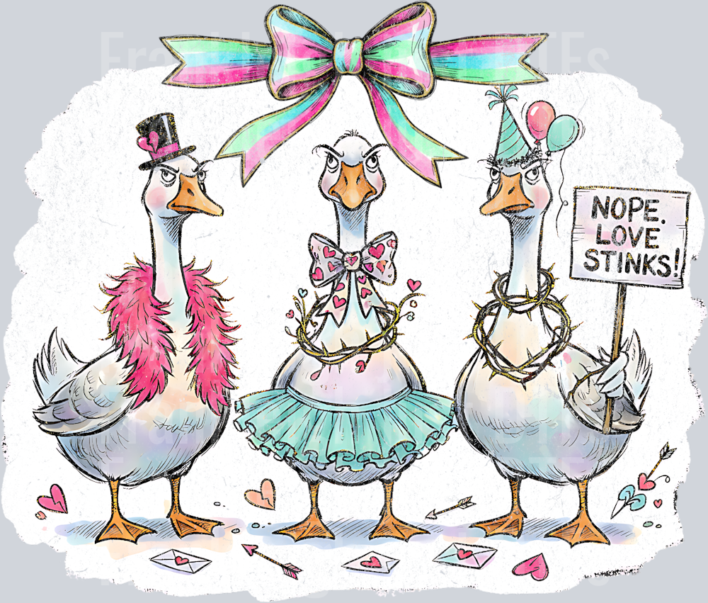 nope love stinks geese