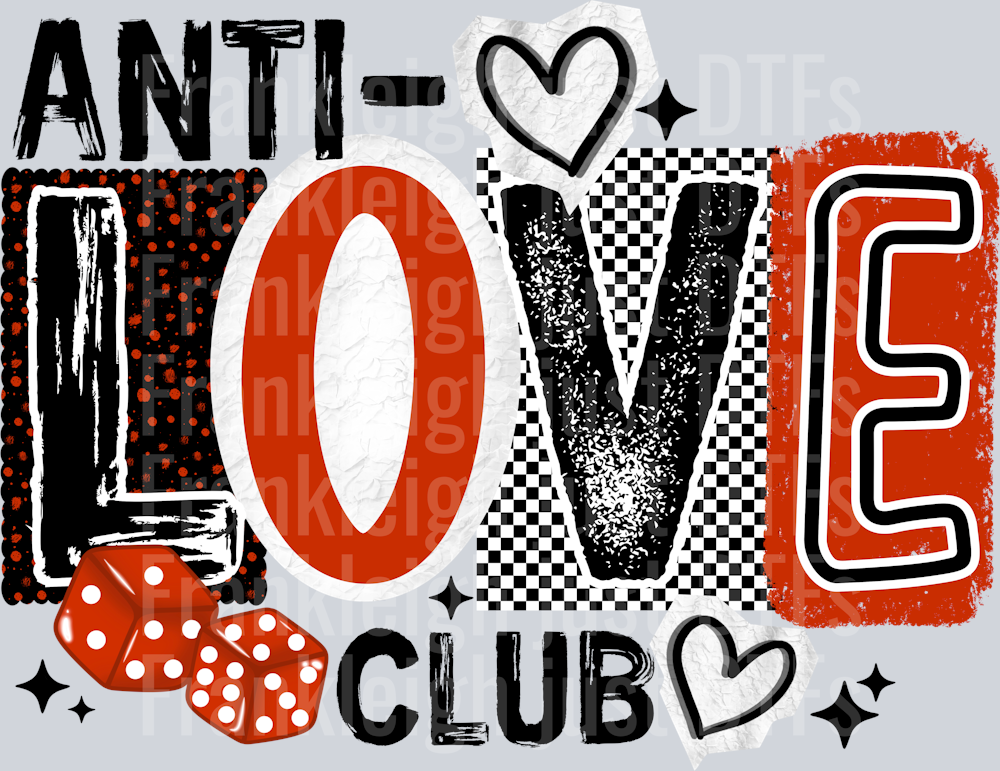 Anti Love Club Black letter