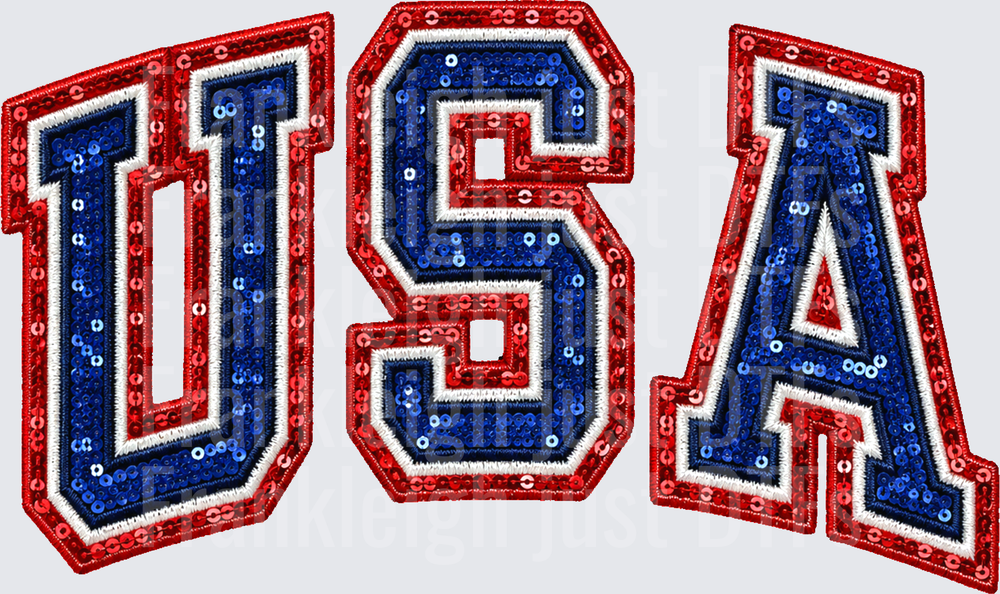 USA Faux Sequin