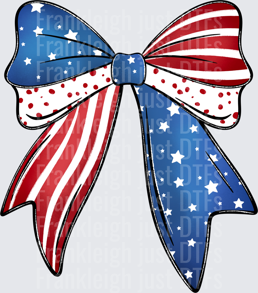 America Bow Red White Blue