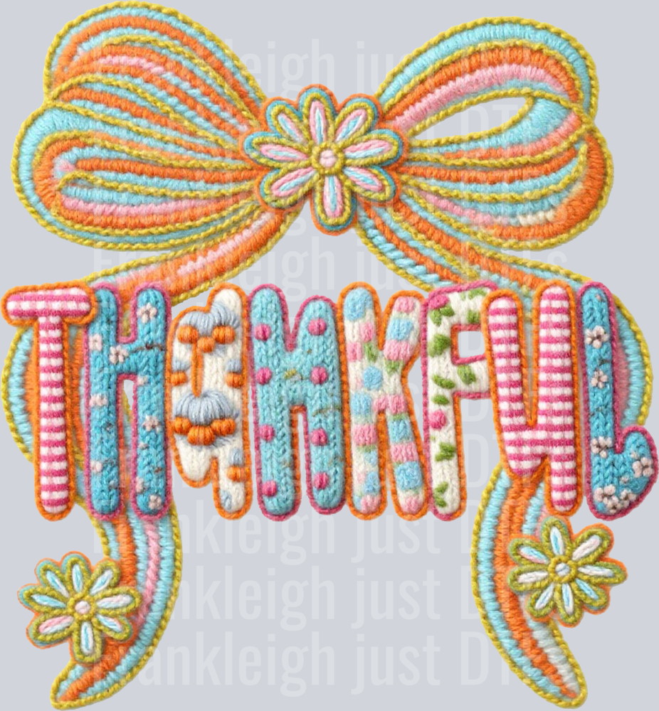 Thankful Pastels Faux Yarn Stitch