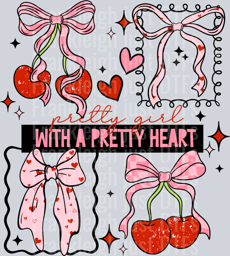 Cherry bow pretty heart