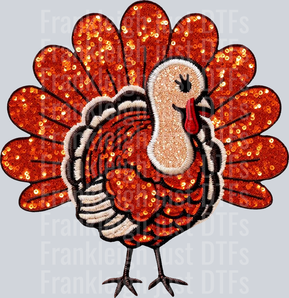 Faux Sequin Turkey