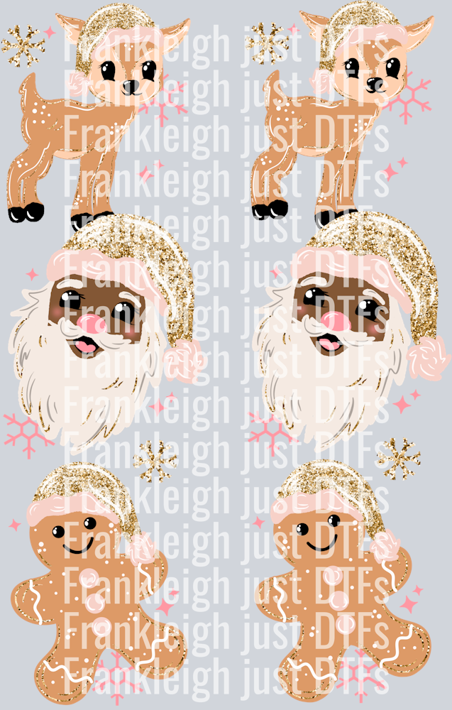 Merry Christmas Sleeve Pink Darker Skin Tone