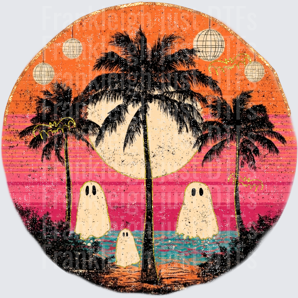Painting ghost on the beach