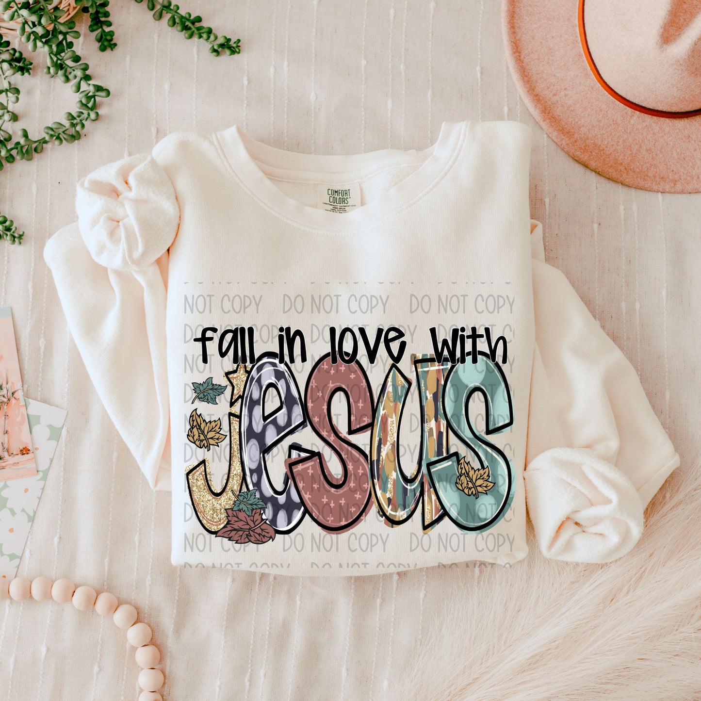 Fall in Love with Jesus (Fall Color Doodle)