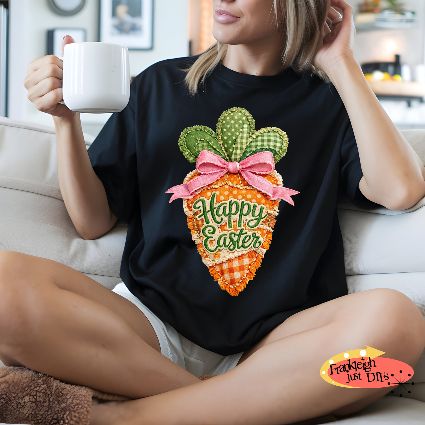 Patch work Happy Easter carrot