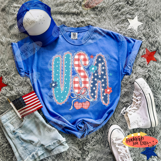 USA Plaid with Cherries