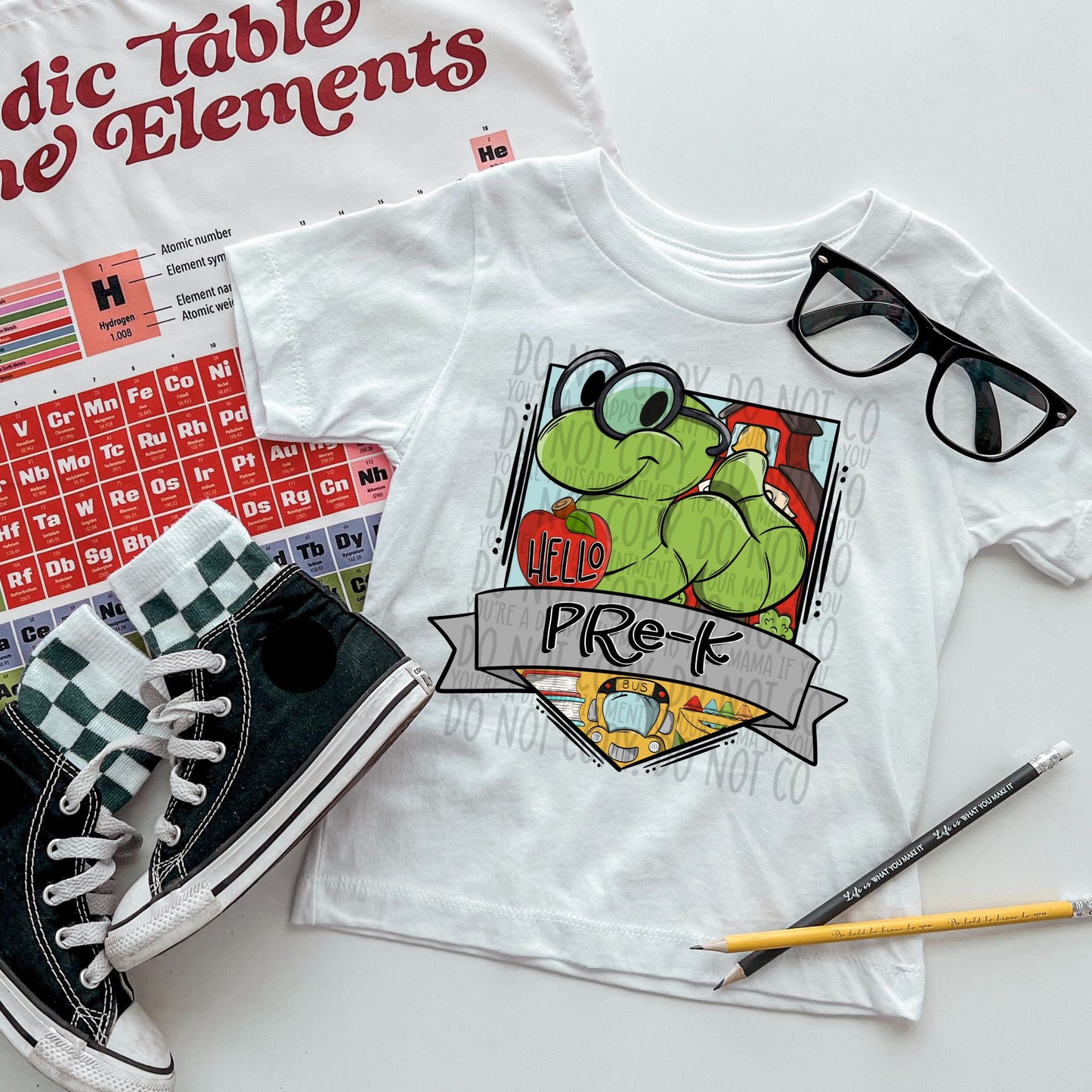 Hello (Grade) Book Worm- Various Grades (Boy)