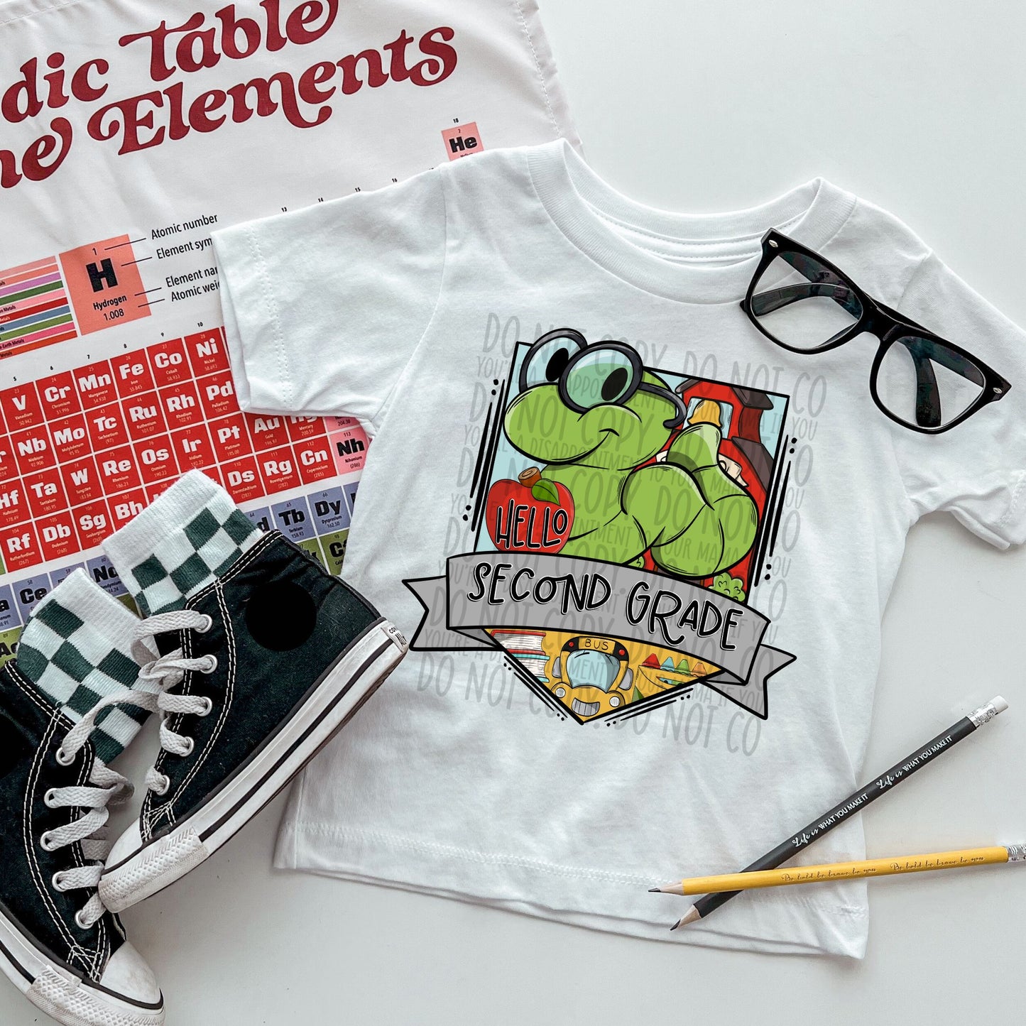 Hello (Grade) Book Worm- Various Grades (Boy)