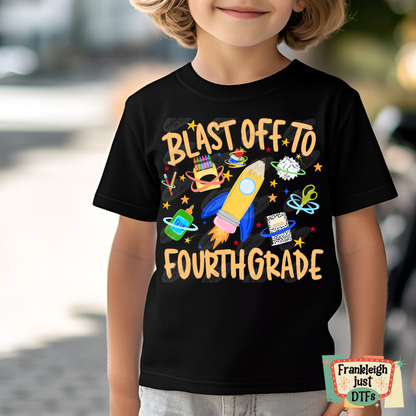 Blast off to Fourth Grade Boy