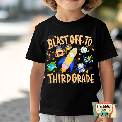 Blast off to Third Grade Boy