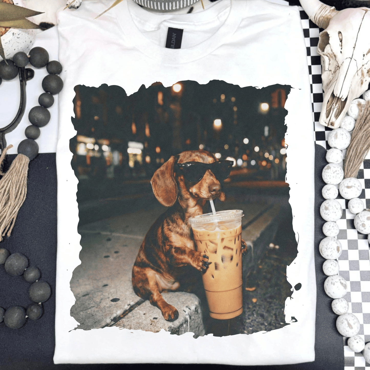 weiner dog iced coffee