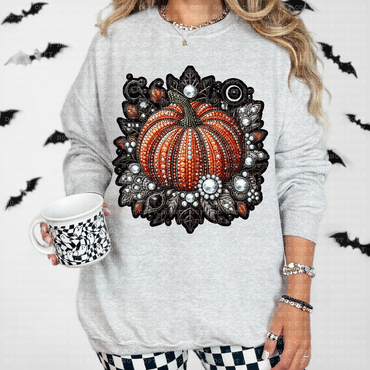 Faux Rhinestone Pumpkin