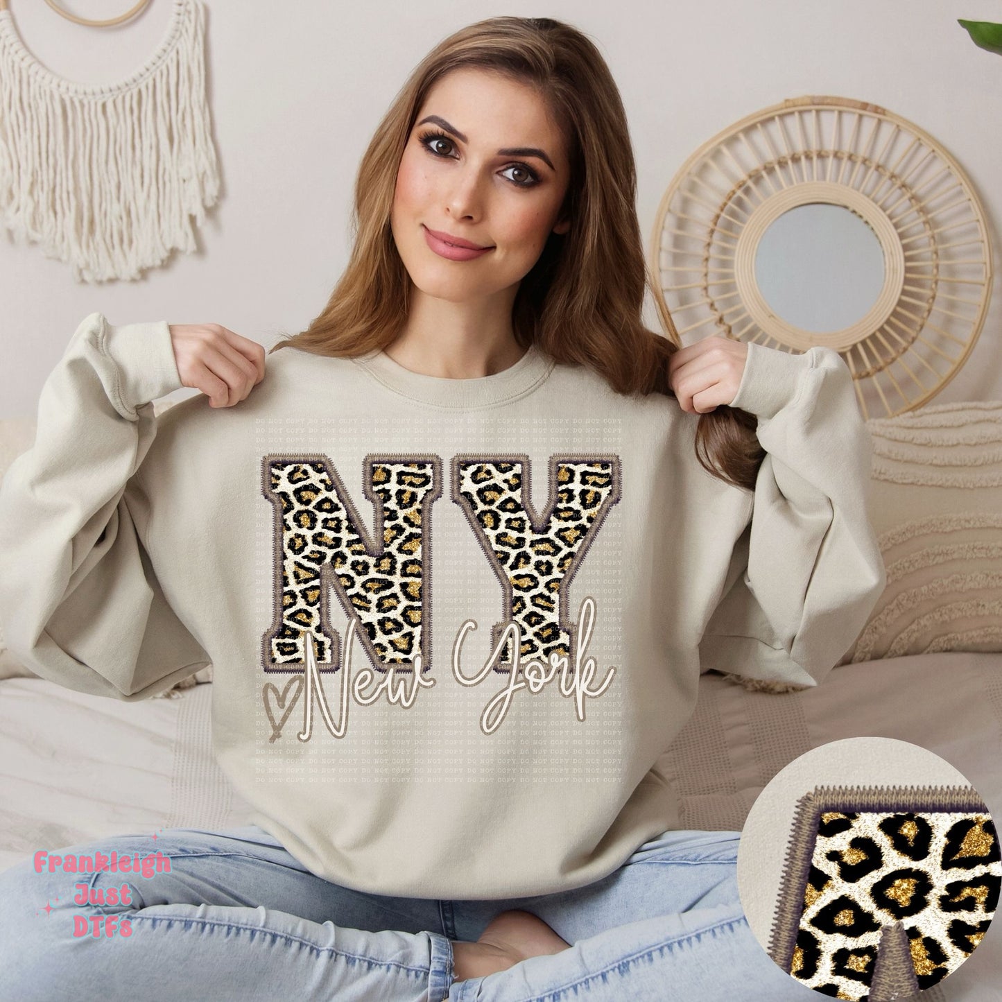 New York Leopard Faux Embroidery State