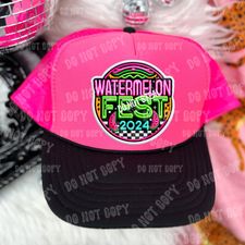 Watermelon Fest 2024 Faux Embroidery Hat Patch