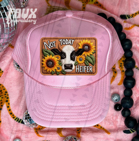 Not Today Heifer Hat Patch