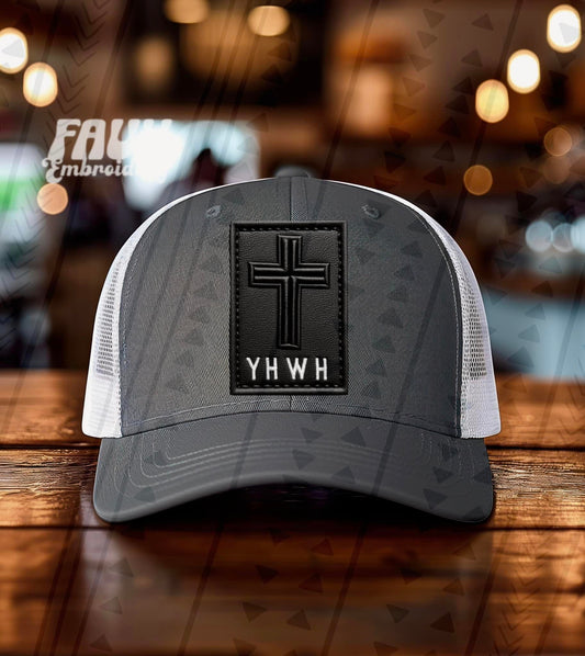 YHWH (Black Patch Cross) Hat Patch