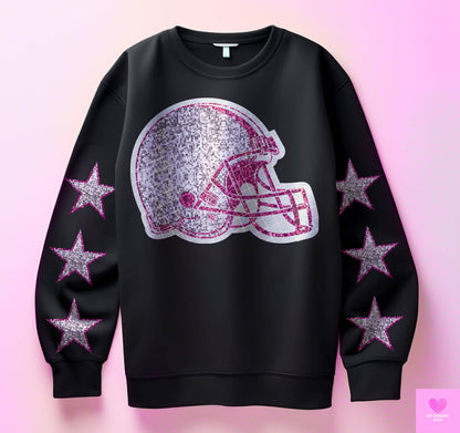 Pink Bling Version Football Various Teams (Pro) includes sleeves