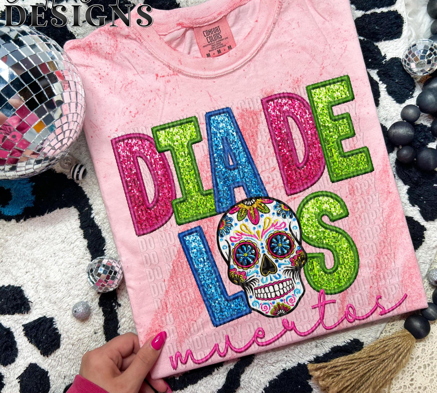 Dia De Los Muertos Faux Glitter