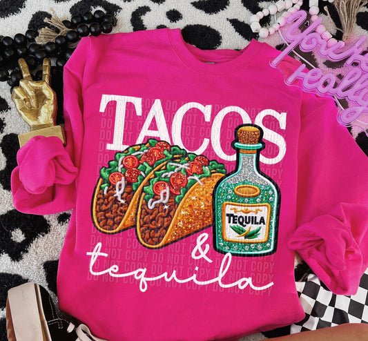 Tacos and Tequila (white Letters)