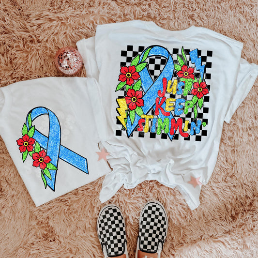 Just keep stimming (autism awareness) includes pocket