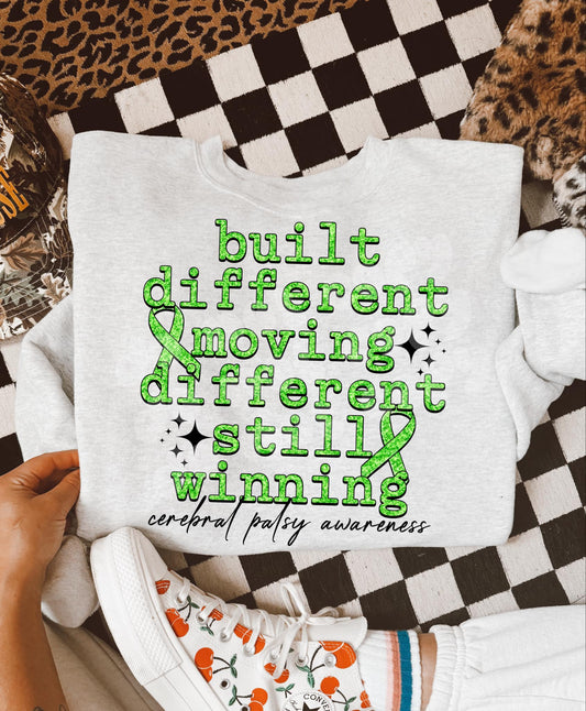 Built different, moving different, still winning (cerebral palsy awareness)