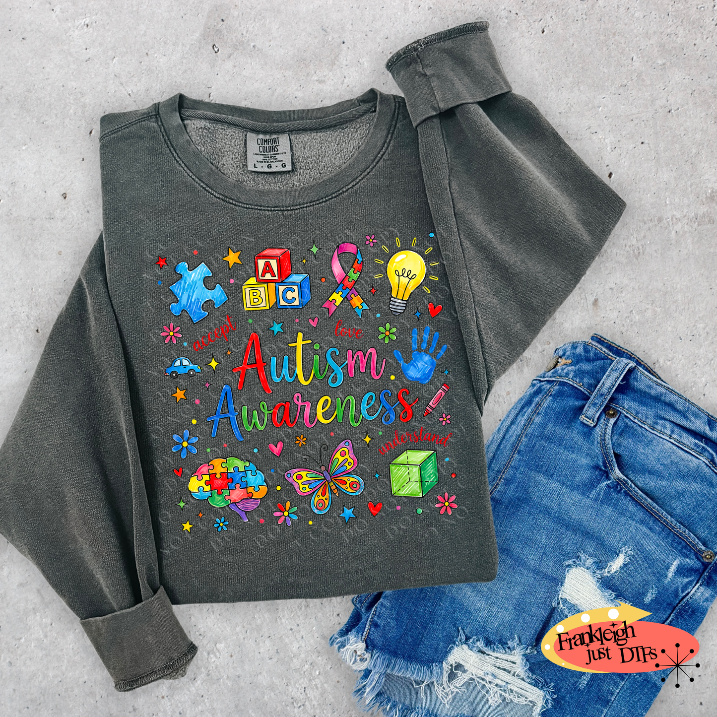 Coquette Autism awareness Doodle